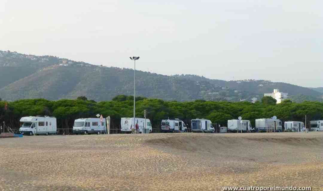 Autocas en la playa